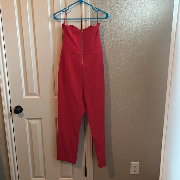 Express Vibrant Red Jumpsuit - Picture 4 of 6